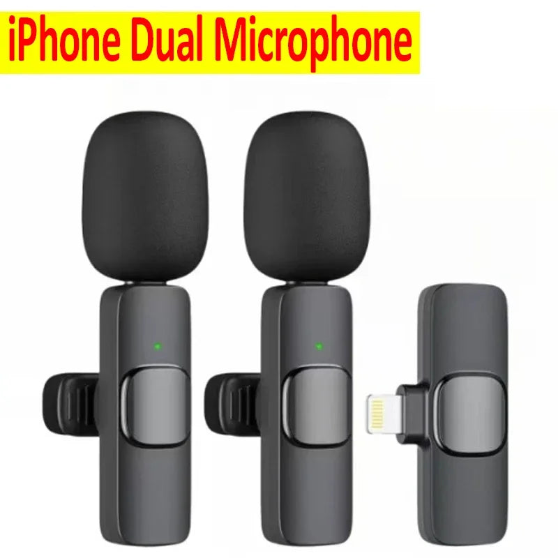 Wireless Lavalier Microphone – Bluetooth 5.0 Clip-On Mic for Android & iPhone | Real-Time Audio, Noise Reduction, Rechargeable