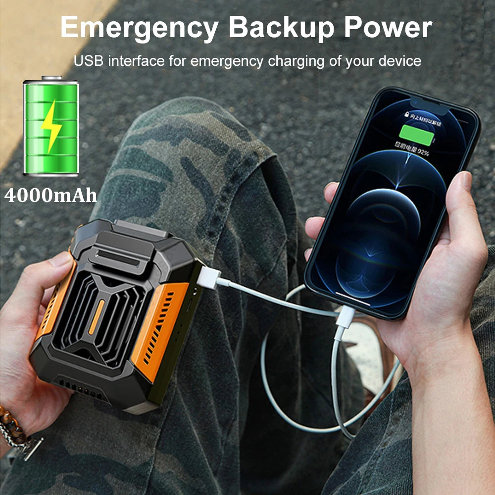 Portable Waist Fan – Powerful Rechargeable Belt Clip Fan with Adjustable Speeds & High RPM Airflow