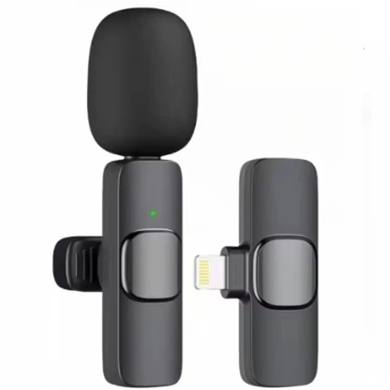 Wireless Lavalier Microphone – Bluetooth 5.0 Clip-On Mic for Android & iPhone | Real-Time Audio, Noise Reduction, Rechargeable