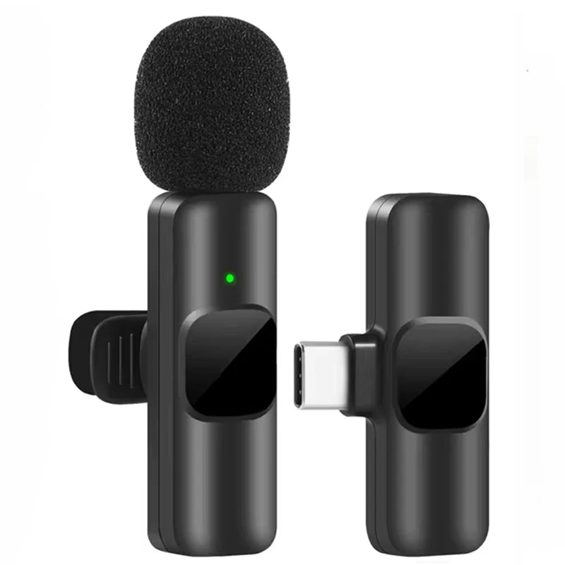 Wireless Lavalier Microphone – Bluetooth 5.0 Clip-On Mic for Android & iPhone | Real-Time Audio, Noise Reduction, Rechargeable