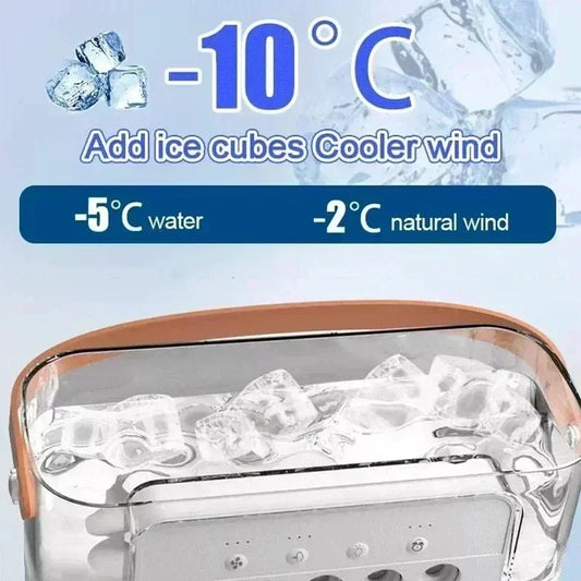 3-in-1 Desktop Cooler – Fan, Humidifier, LED